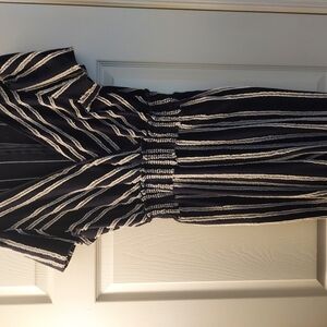 Striped Blue and White Women's Jumpsuit